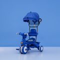 Kids Tricycle with Canopy – Stroller Style Ride On with Music & Lights