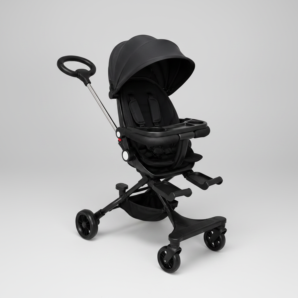 360° Rotating Baby Stroller – Reversible Seat Travel Pram
