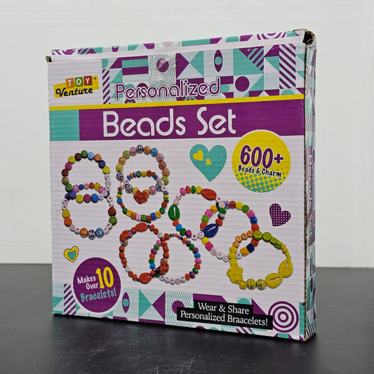 Beads Set for Girls – 600+ Colorful Beads & Charms | DIY Jewelry Making Kit | Bacha Toys