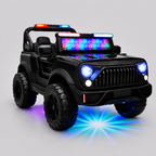 Kids 2-Seater Electric Car – Leather Seat Ride-On Jeep (M-7 BLACK)