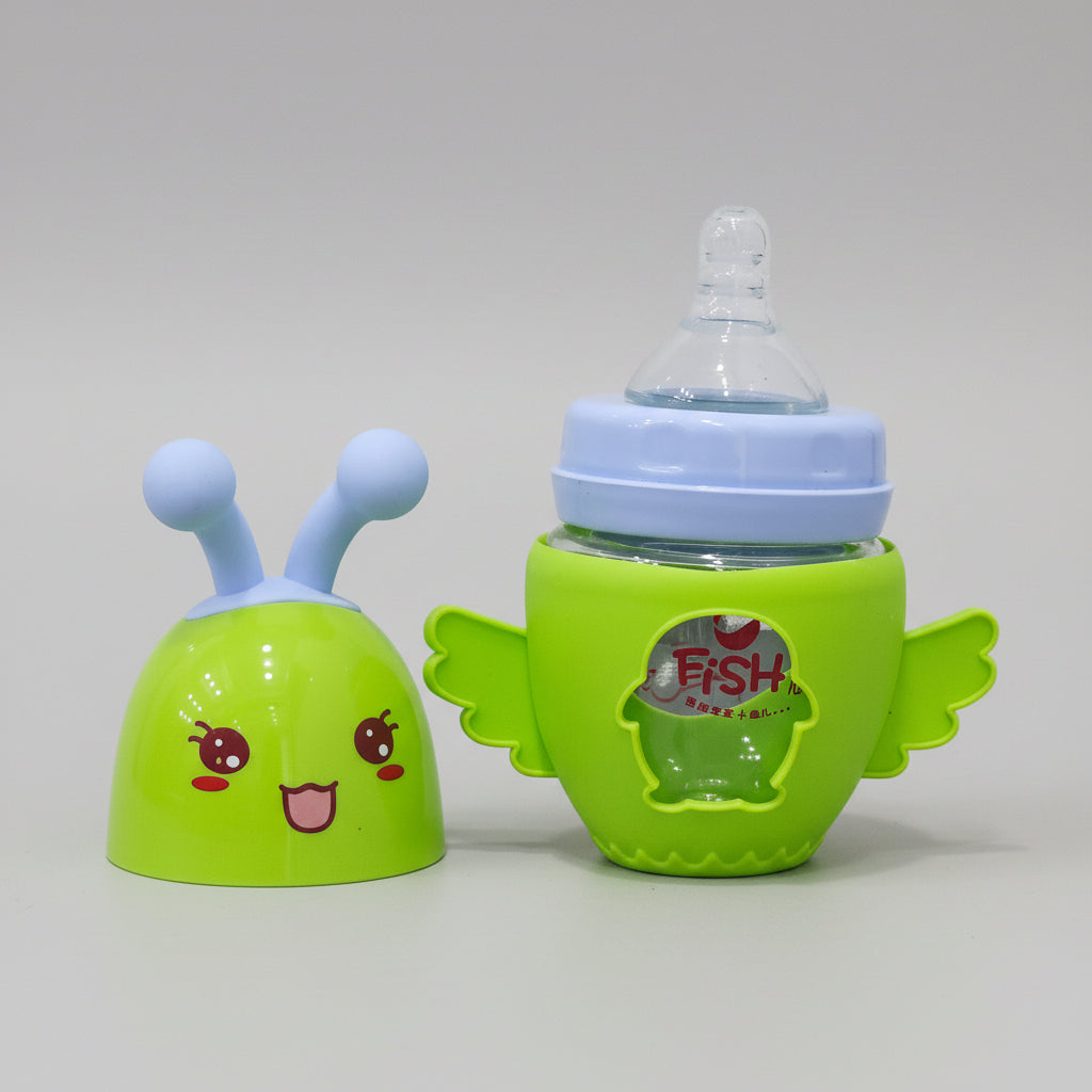 Baby Glass Feeder Green 60ml – Safe, Compact & Comfortable | Bacha Toys