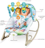 Baby Rocker – Infant to Toddler with Fold-Out Kickstand (0M+, 40 lbs / 18 kg) | Bacha Toys