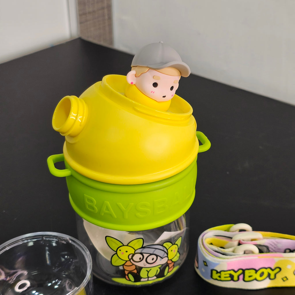 500ml Kids Water Bottle with Cup – Portable & Practical