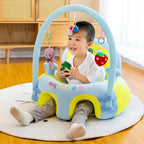 Baby Sofa Seat with Attractive Rattles – Soft Plush Support Seat