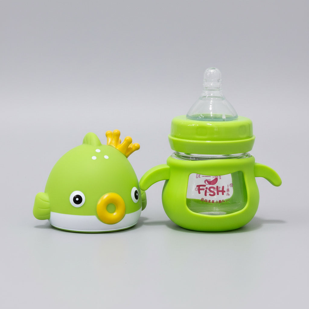 Baby Glass Feeder Green 60ml – Safe, Compact & Comfortable | Bacha Toys