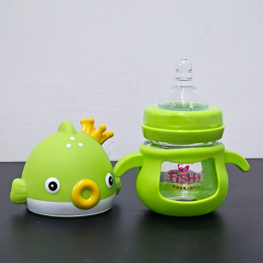 Baby Glass Feeder Green 60ml – Safe, Compact & Comfortable | Bacha Toys