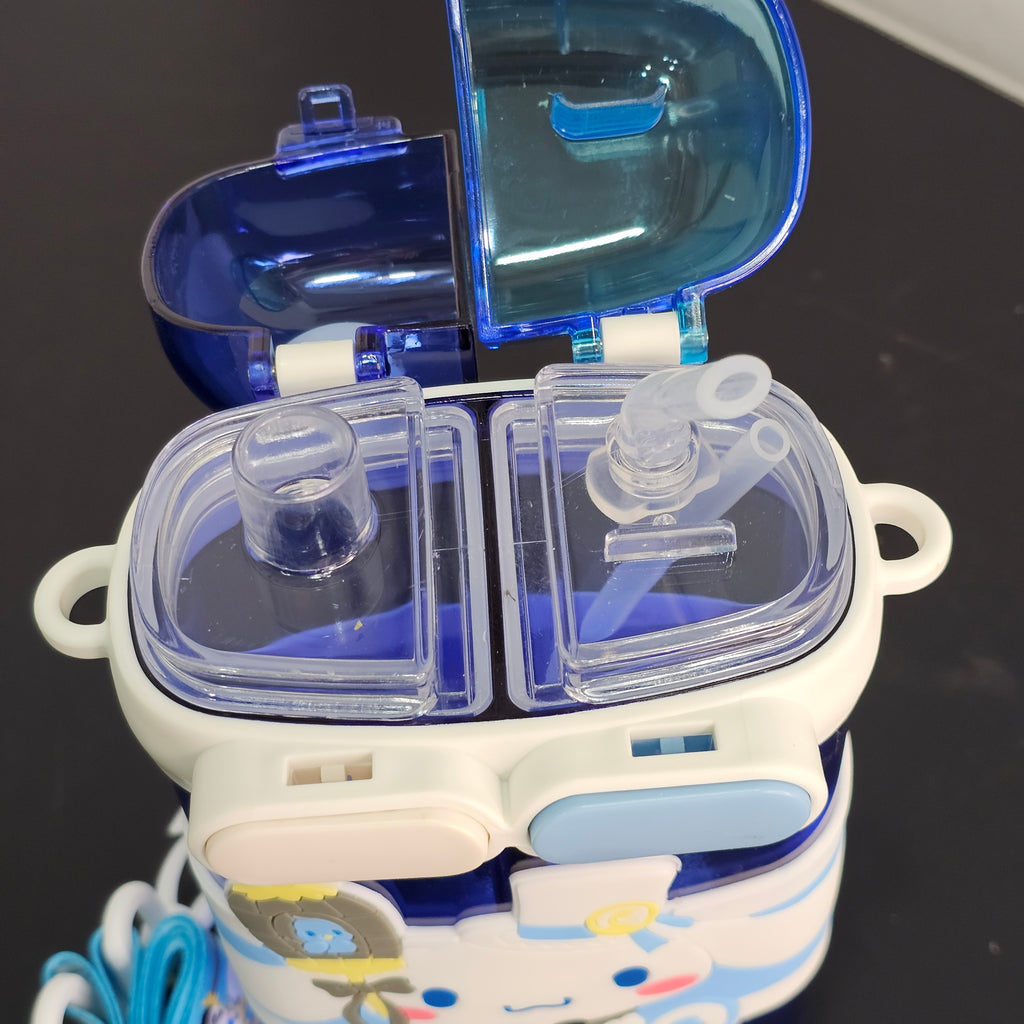 2-in-1 Kids Water Bottle 600ml – Straw & Sipper