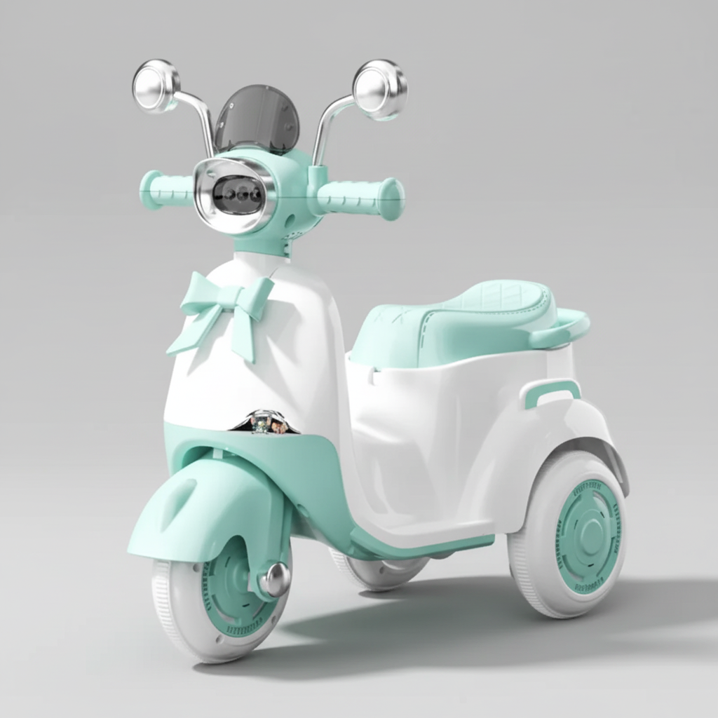 Kids Scooter Bike – Manual Ride-On with Lights & Music