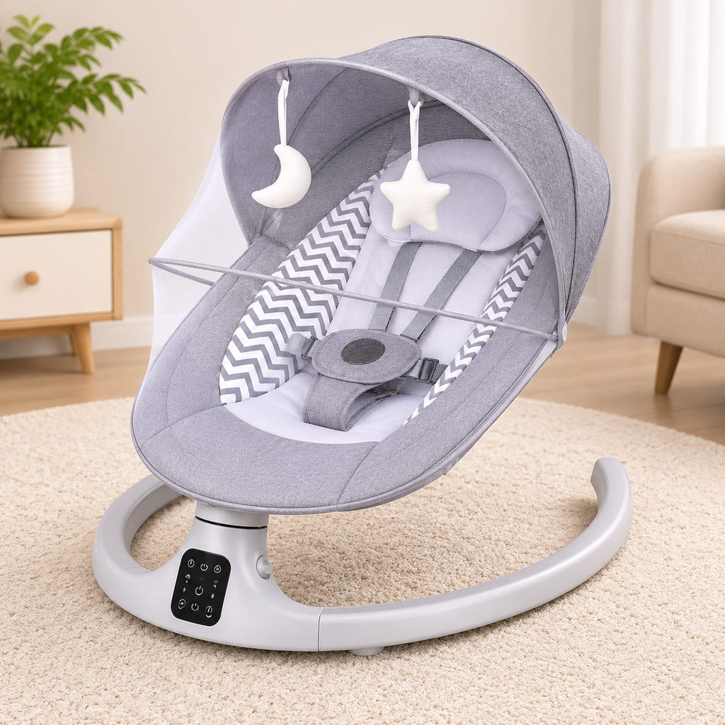 Kidilo 3-in-1 Deluxe Electric Baby Bassinet – Smart Rocker, Cradle & Sleeper