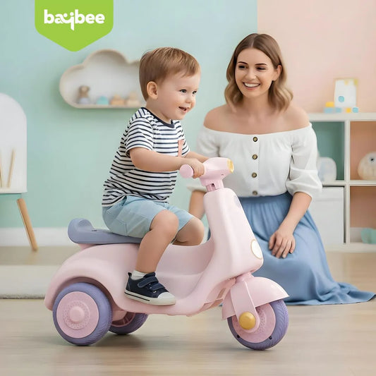 Kids Scooter Bike – Manual Ride-On with Lights & Music