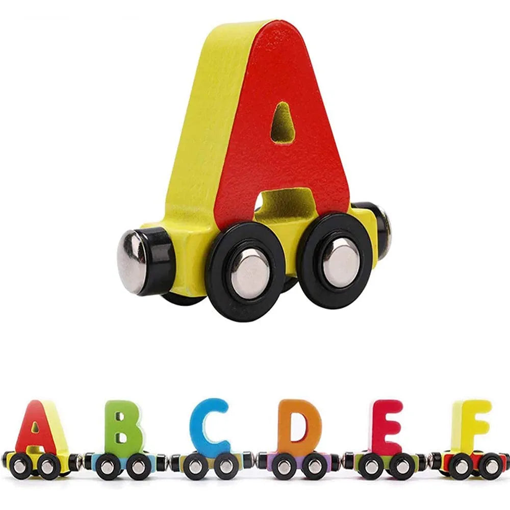 Letter Magnetic Train A to Z – 3D Wooden Alphabet Train | Bacha Toys