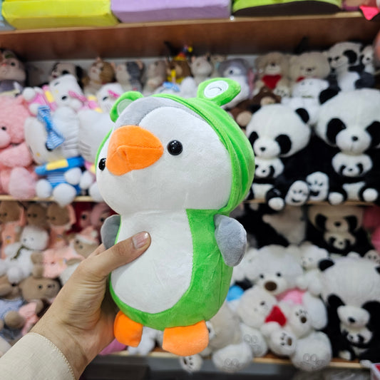 Penguin Plush Dressed as Unicorn – Parrot Colour Soft Toy 25cm | Bacha Toys