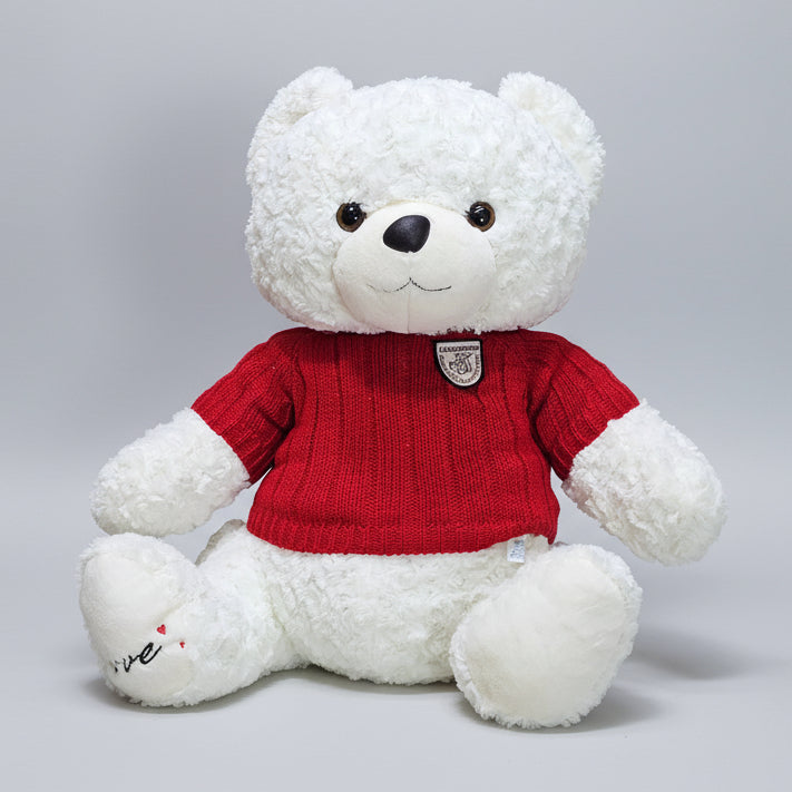 Sweater Bear – 50cm White Colour Soft Plush Toy | Bacha Toys