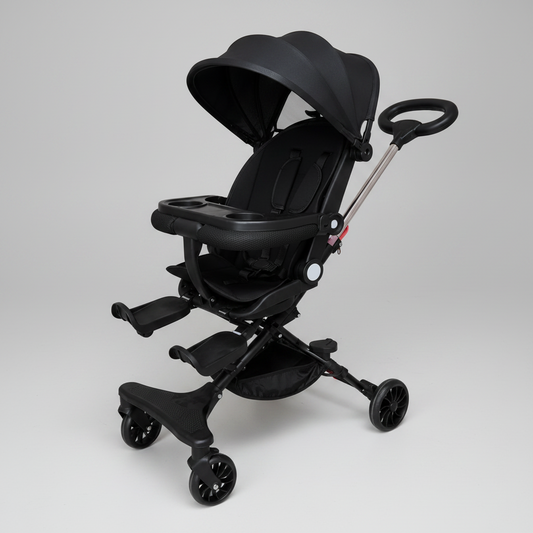 360° Rotating Baby Stroller – Reversible Seat Travel Pram