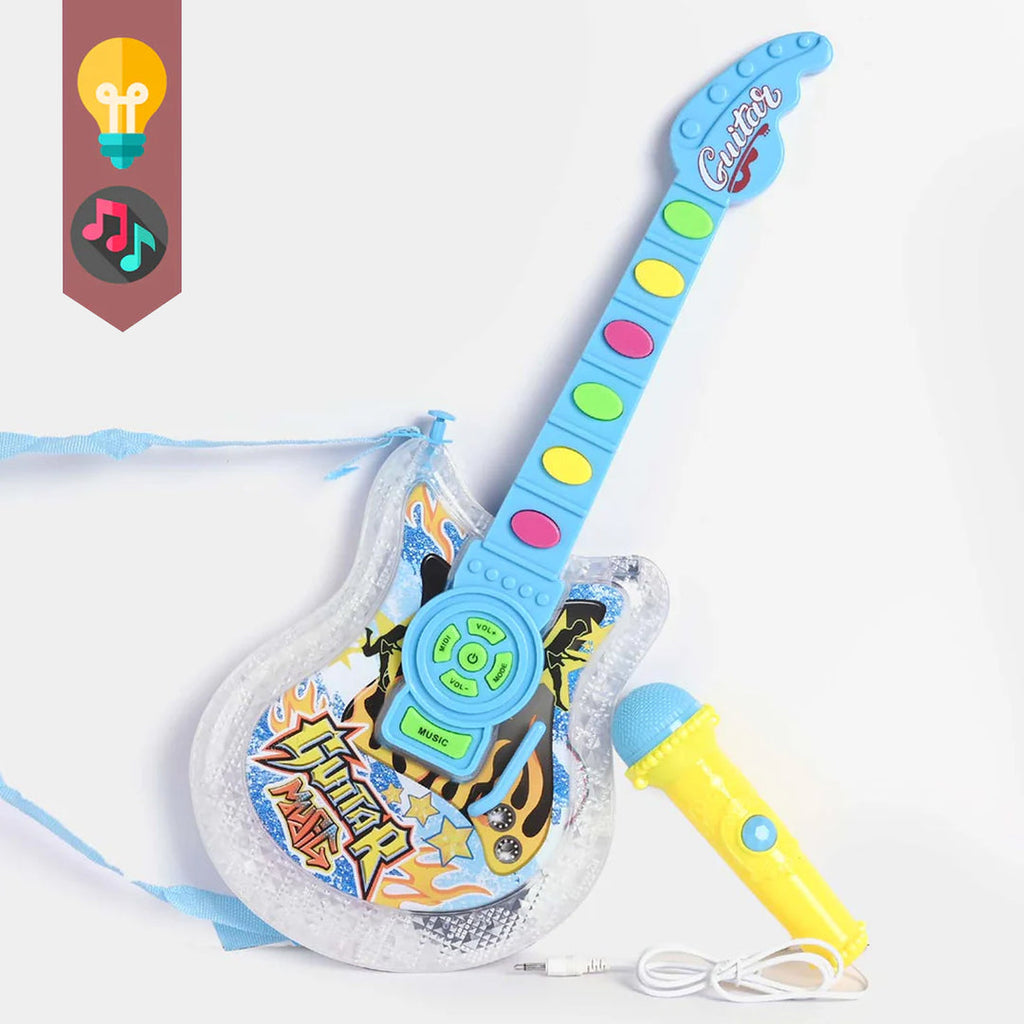 Kids Music Guitar Set with Microphone – Lights & Musical Toy