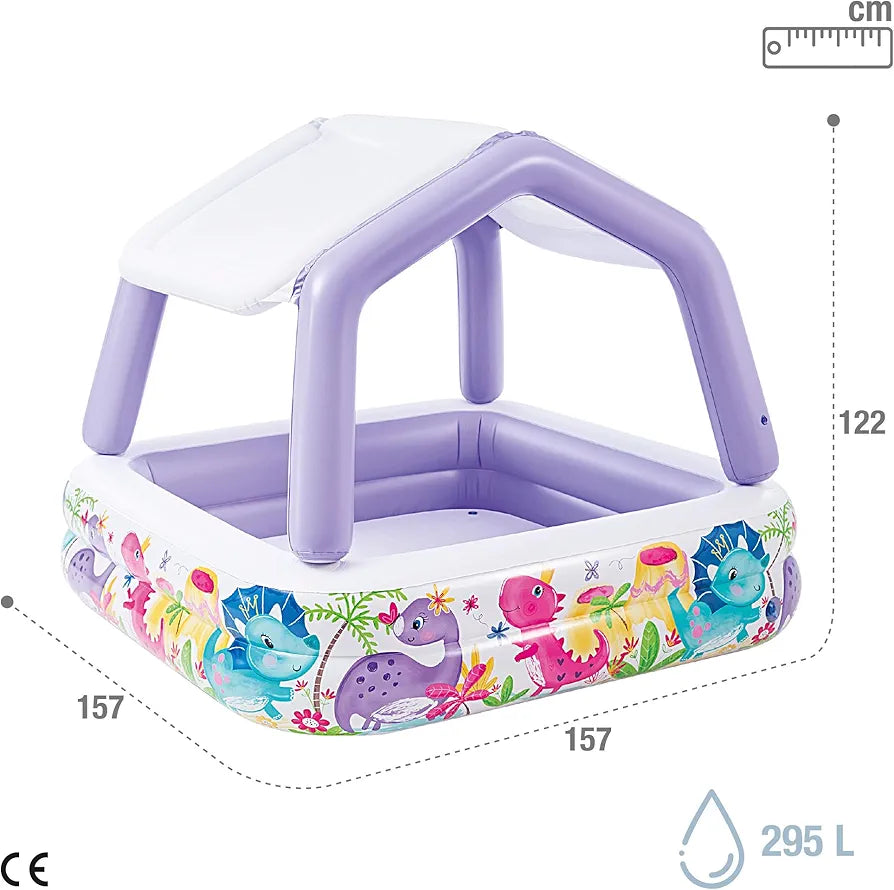 Intex Sun Shade Baby Pool – Kids Inflatable Swim Center Pool #57470