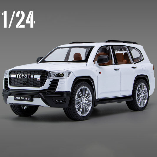 Toyota Land Cruiser Die-Cast Model Car – 1:24 Scale with Sound, Light & Pull-Back Function
