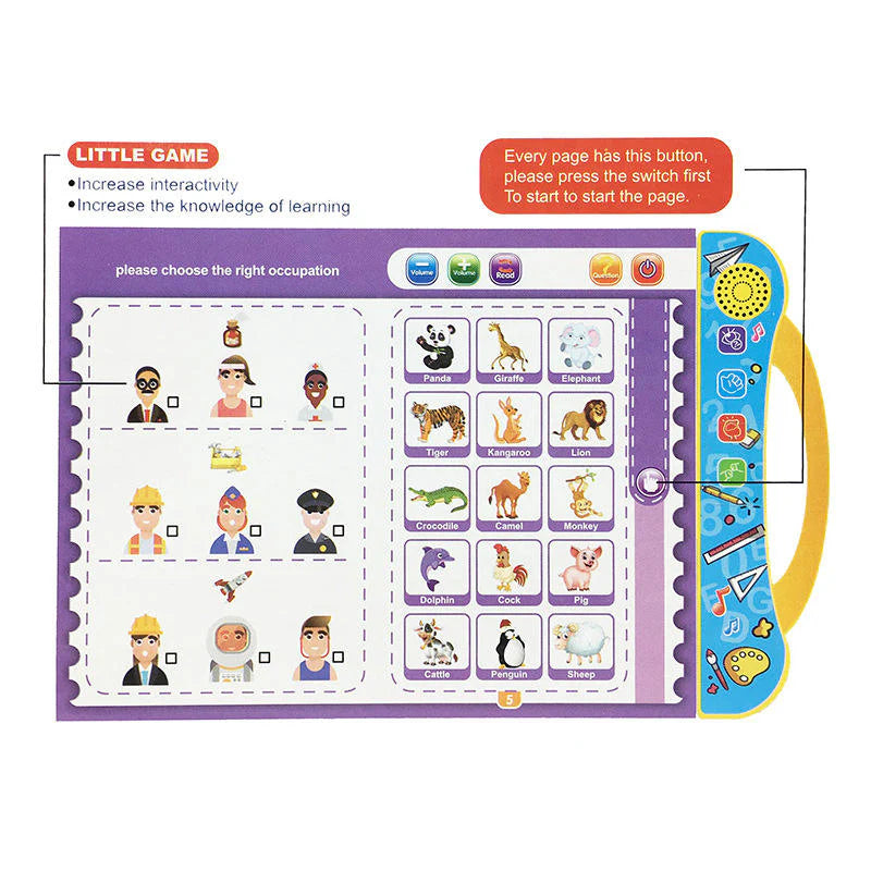 Intelligent Study Book for Kids – Interactive Learning with Sound & Touch | Bacha Toys