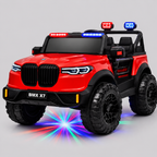 Kids 2-Seater Electric Car – Leather Seat Ride-On Jeep (M-27 RED)