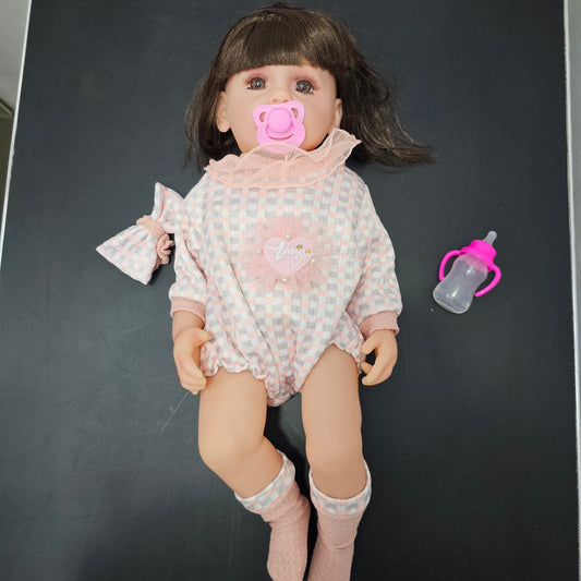 55cm Baby Silicone Doll – Lifelike Real Baby with Accessories | Bacha Toys