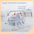 R.C Baby Swing with Sun Canopy & Mosquito Net – Soft Rattles, Music & 5 Swing Modes | Bacha Toys