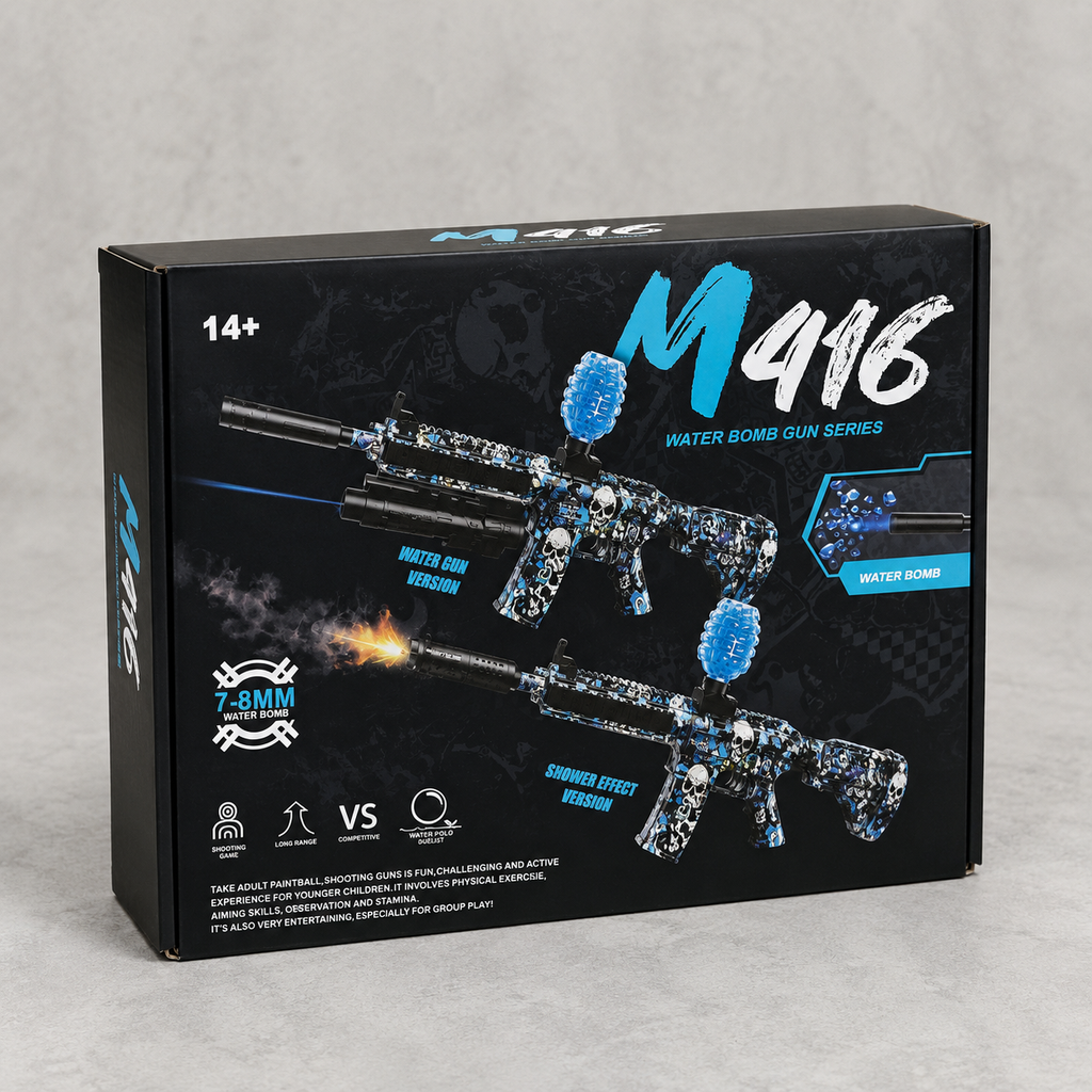 M416 Water Bomb Gun with Smoke Effect – Rechargeable Electric Gel Blaster