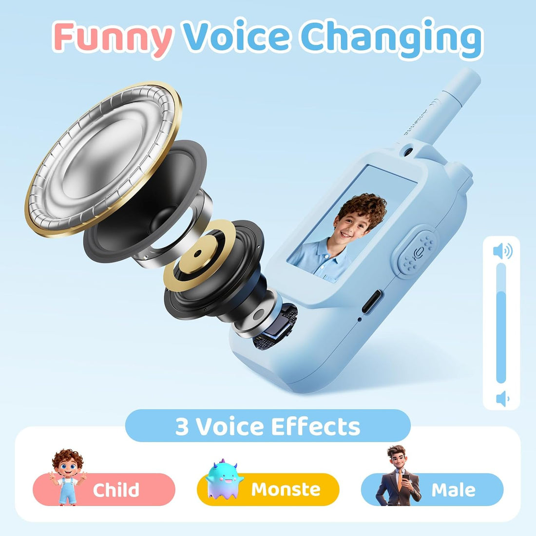 Kids Rechargeable Video Walkie Talkie Toy – Long Range Communication Set