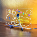 DIY Handwriting Doodle Acrylic LED Luminous Lamp – Personalized Table Sign Board (200×300mm)