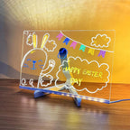 DIY Handwriting Doodle Acrylic LED Luminous Lamp – Personalized Table Sign Board (200×300mm)