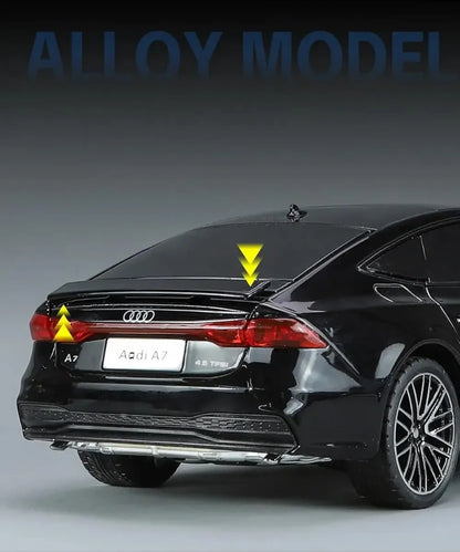 Audi A7 1:24 Scale Alloy Die-Cast Model Car – Pull-Back, Light & Sound Function