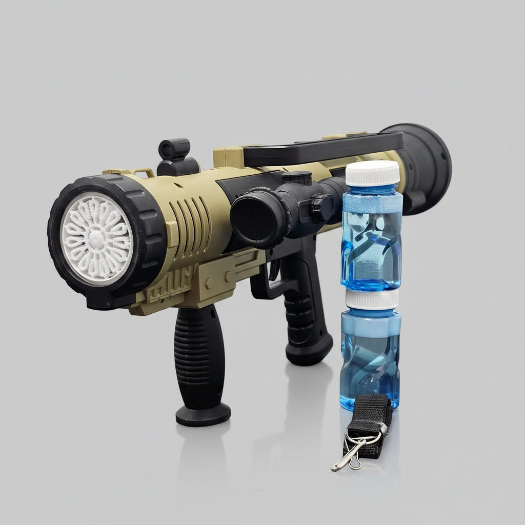 Electric Rocket Bubble Gun – Full-Automatic Bubble Blaster with Lights & Music | Bacha Toys