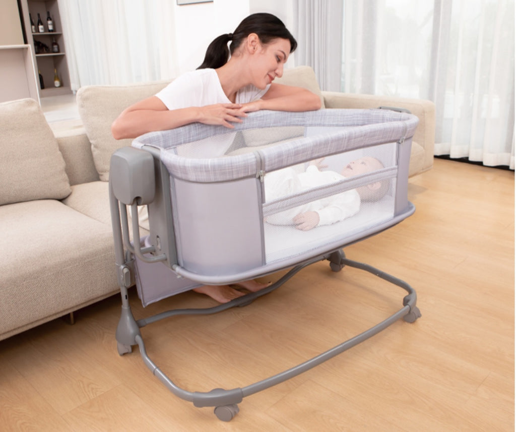 Deluxe 3-in-1 Baby Bassinet – Smart Electric Cradle & Bedside Sleeper | Bacha Toys Pakistan