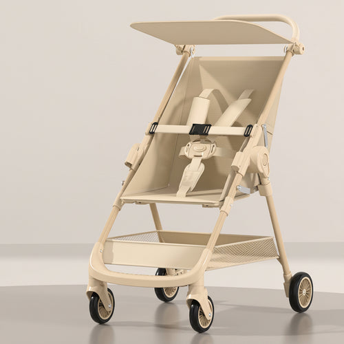 Kids Baby Stroller – Soft Seat with Canopy & Storage Basket