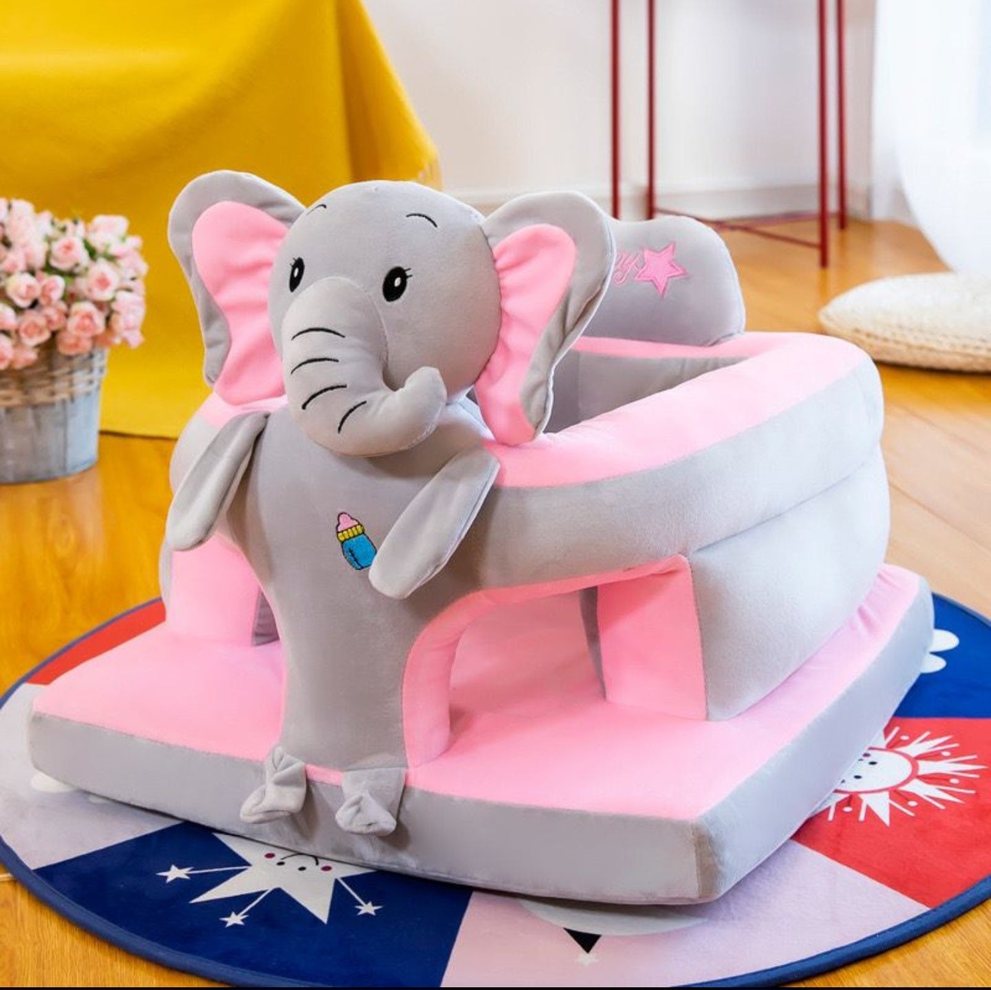 Animal Shape Soft Cushion Seat Baby Sofa – Cute, Safe & Comfortable | Bacha Toys