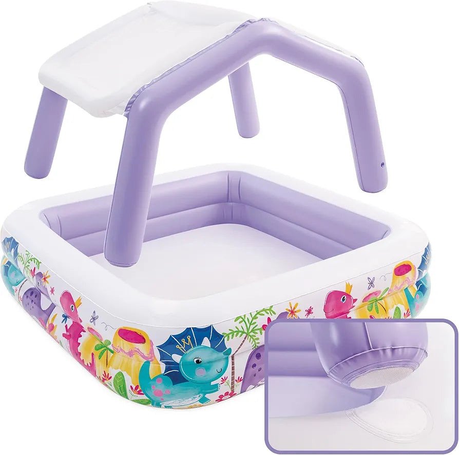 Intex Sun Shade Baby Pool – Kids Inflatable Swim Center Pool #57470