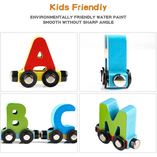 Letter Magnetic Train A to Z – 3D Wooden Alphabet Train | Bacha Toys