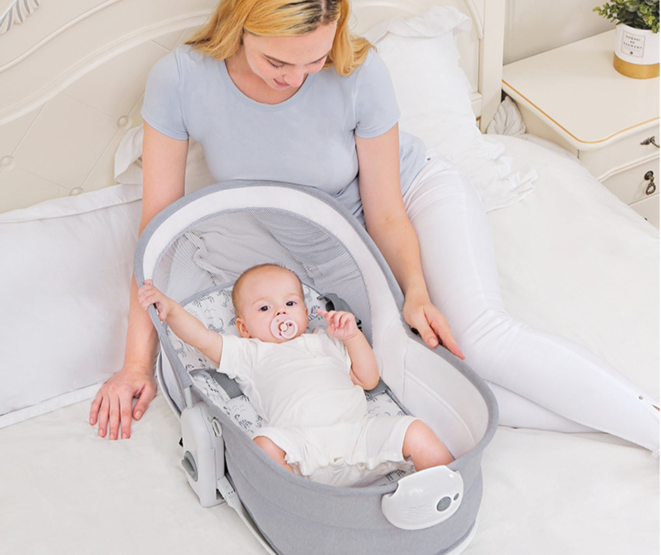 6 in 1 Deluxe Multi-Functional Bassinet for Newborns | Bacha Toys