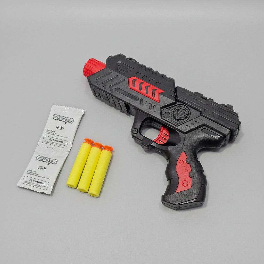 Black Hawk 10-Shot Pressure Transmitter Toy Gun – Dual Function Long-Range Blaster | Bacha Toys
