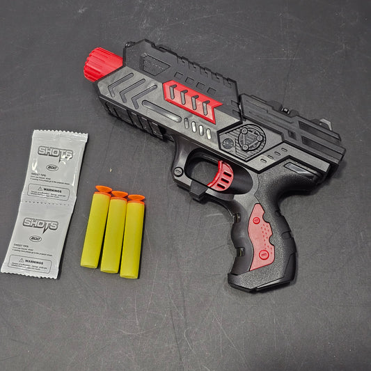 Black Hawk 10-Shot Pressure Transmitter Toy Gun – Dual Function Long-Range Blaster | Bacha Toys