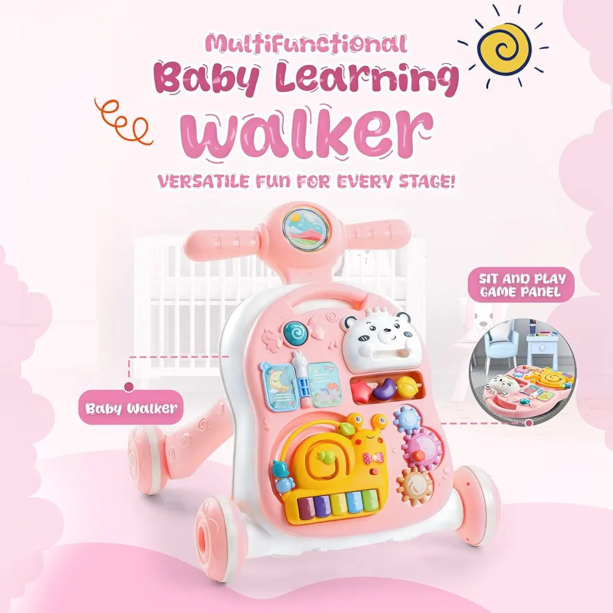 3-in-1 Baby Activity Walker with Music & Lights | Bacha Toys