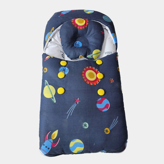 Baby Carry Nest with Head Cushion – Cotton Fabric | Soft & Cozy | Bacha Toys