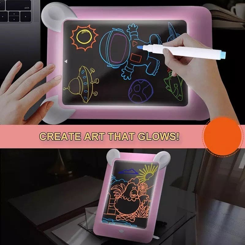 Magic Glow Light-Up Drawing Board with 8 Light Effects | Bacha Toys