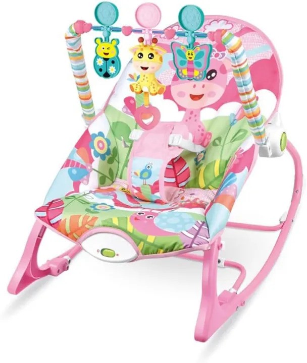 Baby Rocker – Infant to Toddler with Fold-Out Kickstand (0M+, 40 lbs / 18 kg) | Bacha Toys