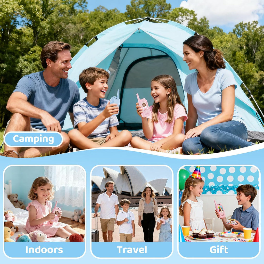Kids Rechargeable Video Walkie Talkie Toy – Long Range Communication Set