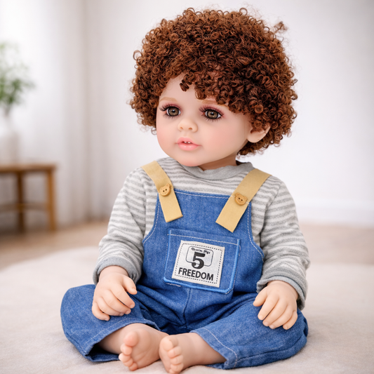 55cm Baby Silicone Doll – Lifelike Real Baby with Accessories | Bacha Toys