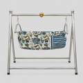 Steel Baby Swing for Kids – Foldable Manual Swing with Washable Fabric Seat