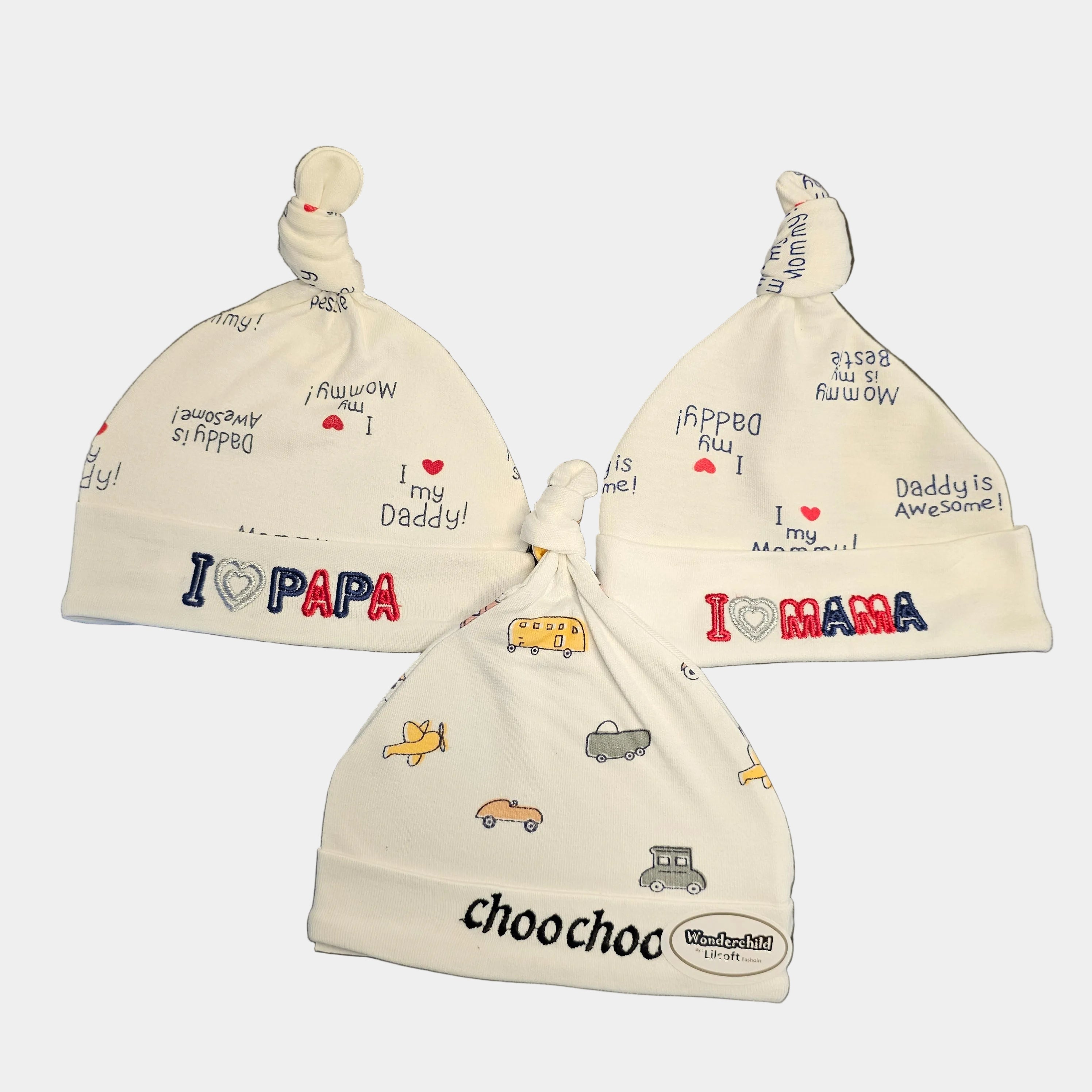 Pack of 3 Baby Caps – Soft Blended Stuff | Bacha Toys