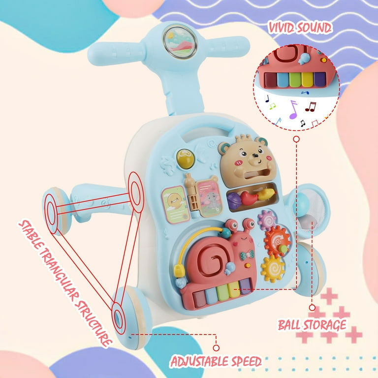 3-in-1 Baby Activity Walker with Music & Lights | Bacha Toys