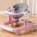 Baby Walker with Music & Lights – 360° Swivel Wheels, 3-Level Height Adjustment & Padded Seat #566 (PINK)