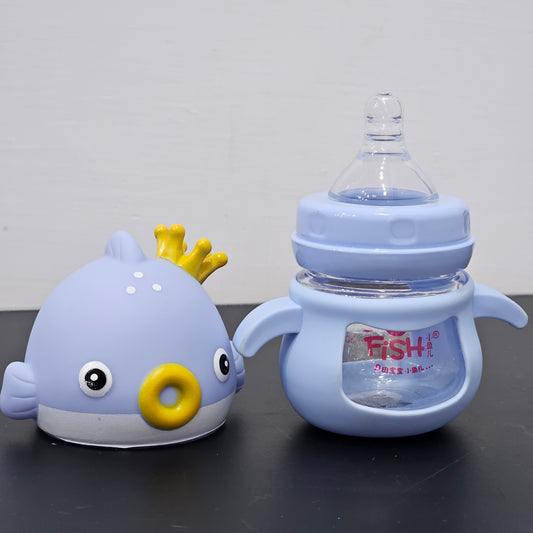 Baby Glass Feeder Blue 60ml – Safe, Compact & Easy to Use | Bacha Toys